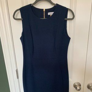 Navy Calvin Klein sleeveless shift dress, size 10